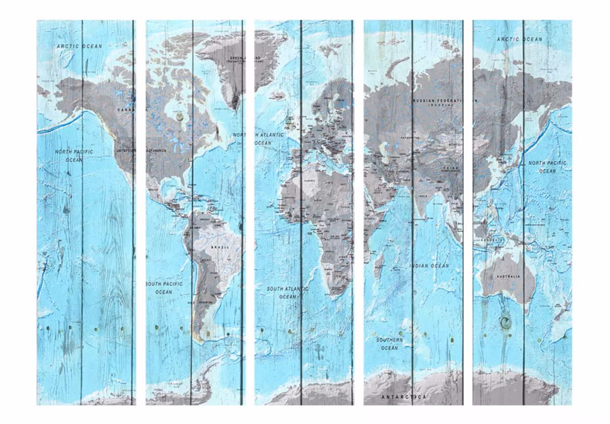 Biombo Temático com Mapas Antigos: Para Amantes de Viagens e Aventuras - ideia
