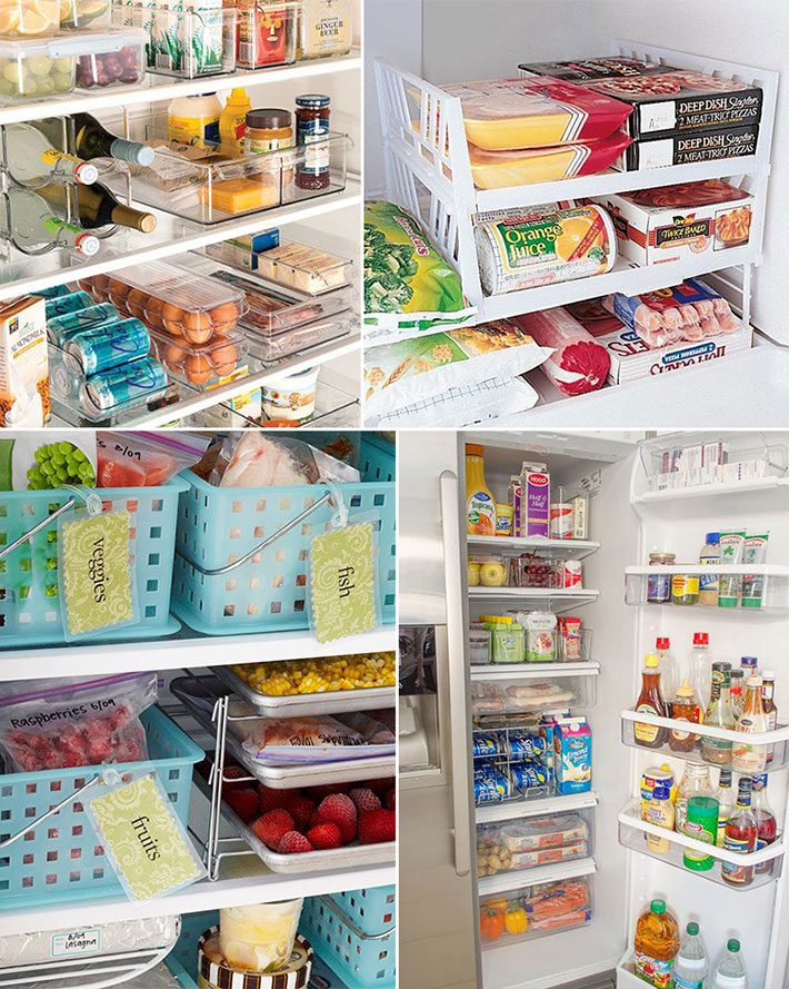 Prateleiras deslizantes para fácil acesso aos itens do fundo - detalhe