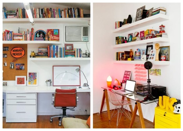 Home Office Funcional com Caixotes de Feira - ideia