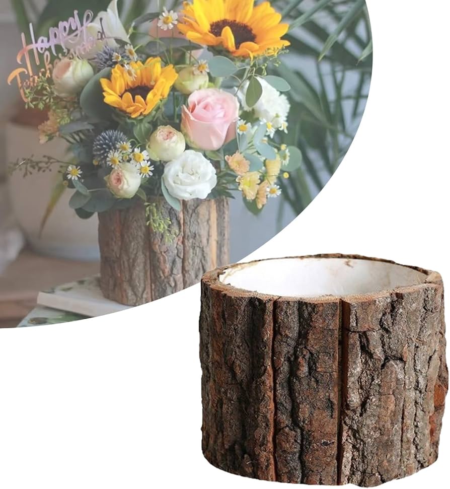 Com Casca de Árvore como Vaso: Natureza Pura - inspiração