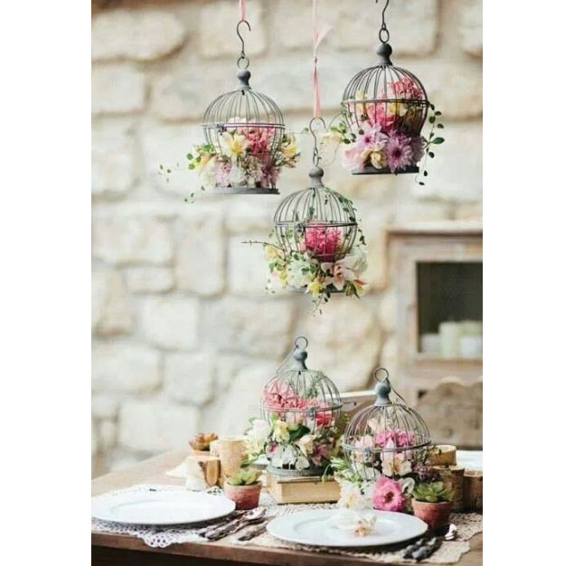 Em Gaiolas Vintage: Detalhe Romântico e Inusitado - detalhe