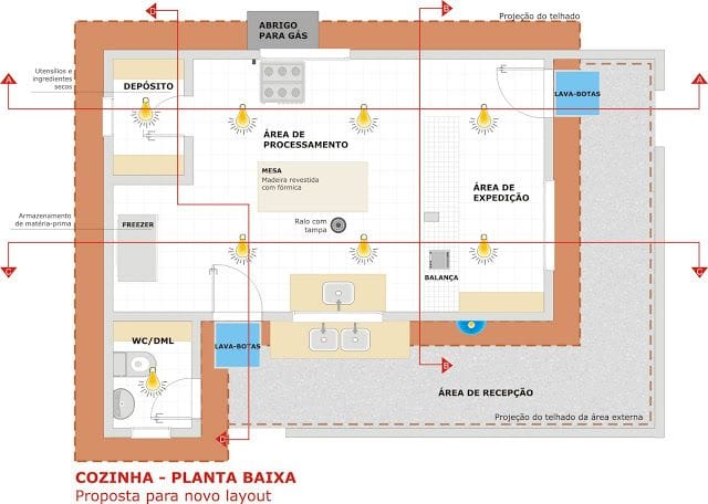 Projeto com Layout Inovador e Detalhes que Facilitam a Limpeza - inspiração