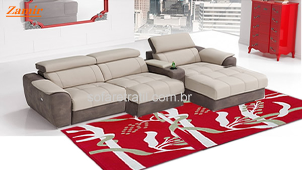 Conforto Extra: Sofá-Cama Retrátil e Reclinável com Chaise - inspiração