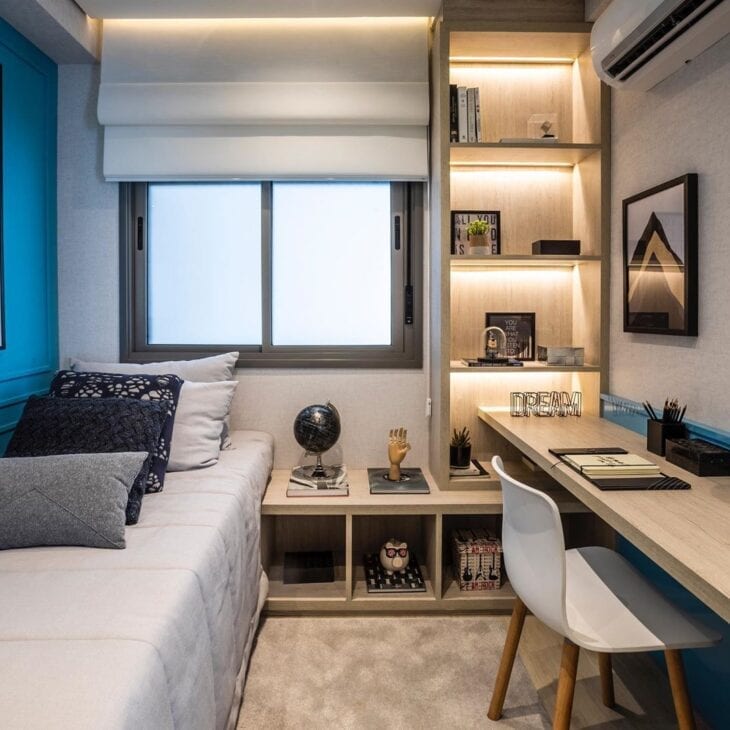 Quarto 2x2 com Iluminação Estratégica e Fitas de LED - inspiração