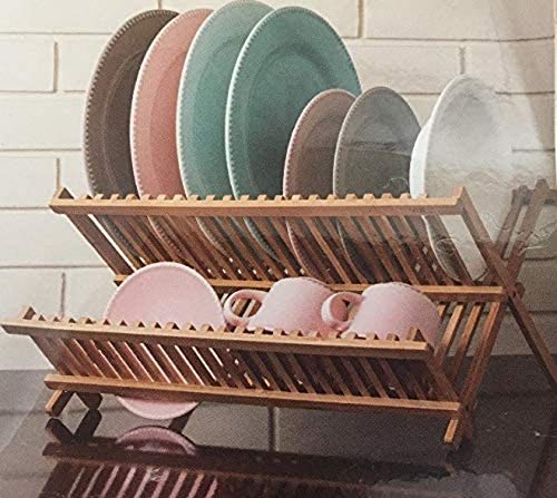 Escorredor Dobrável de Bambu: Praticidade e Design Inteligente - ideia