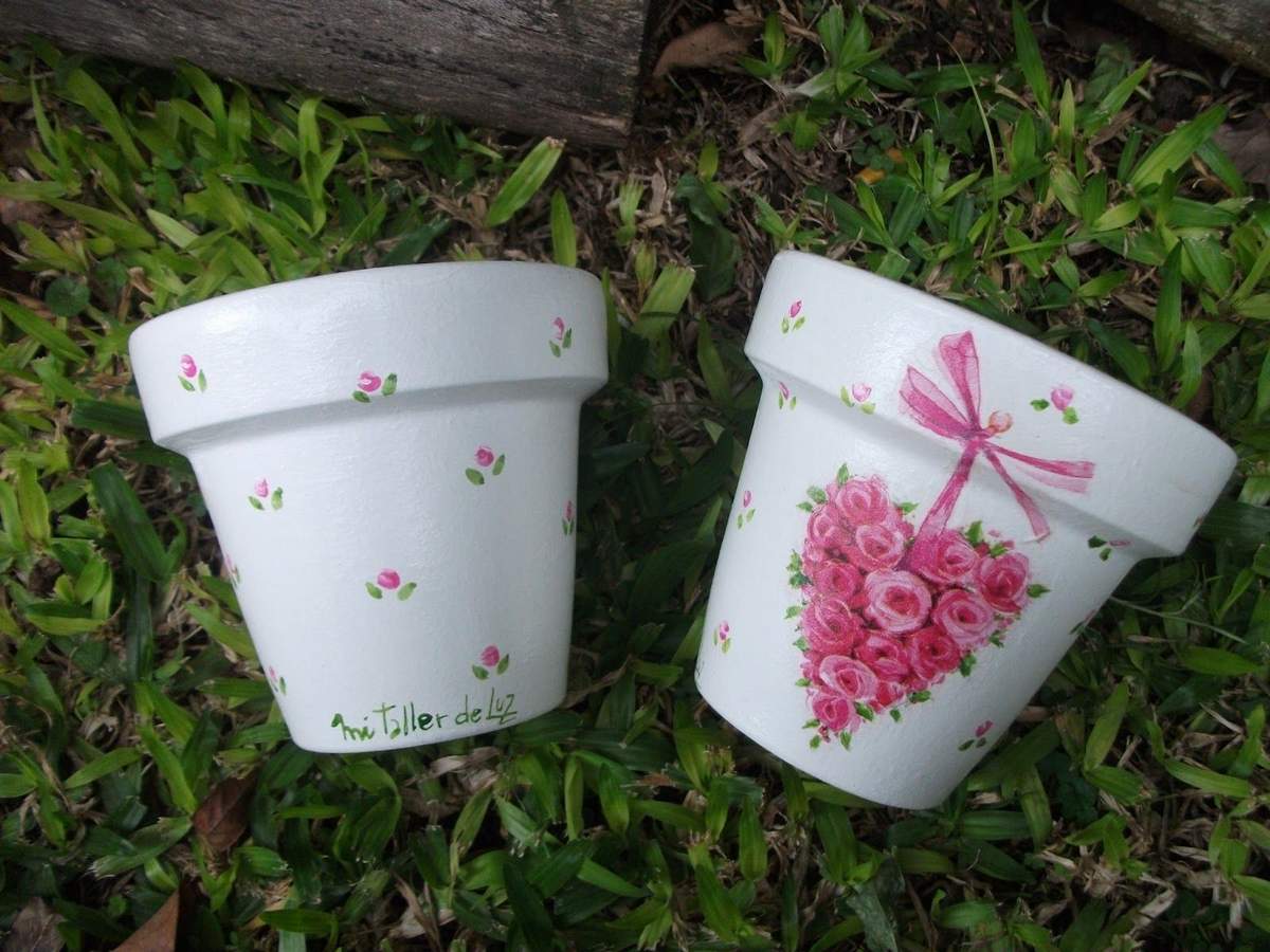 Vasos Decorados com Decoupage Floral: Personalização Criativa - ideia