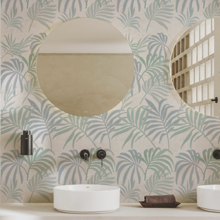 Natureza Relaxante no Banheiro: Uma Atmosfera Zen Resistente à Umidade - detalhe