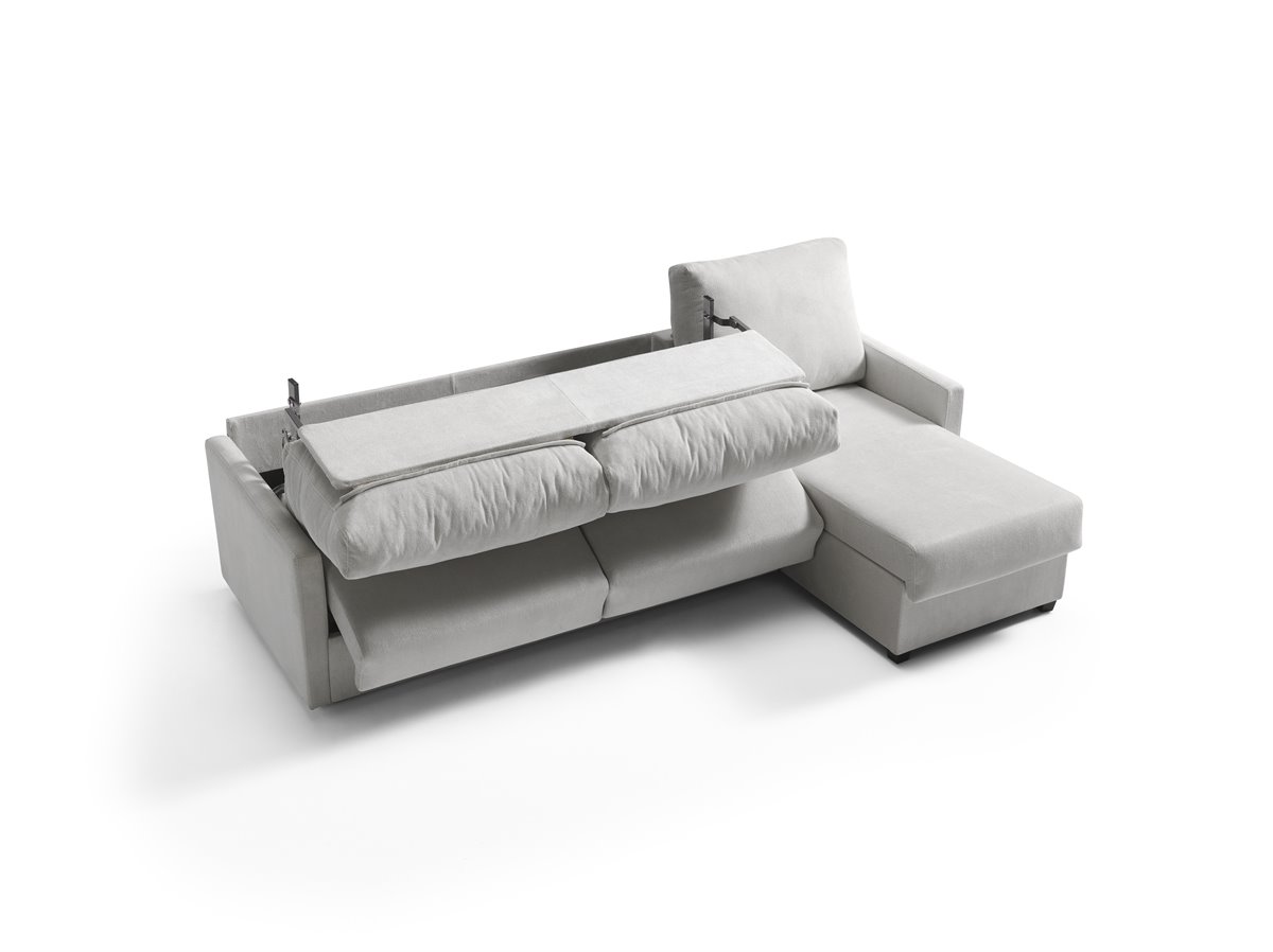 Conforto Extra: Sofá-Cama Retrátil e Reclinável com Chaise - ideia