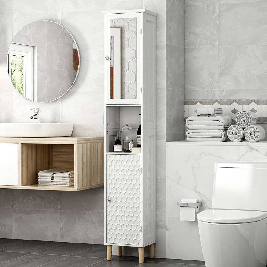 Armário Aéreo com Prateleiras de Vidro e Suportes Invisíveis: Leveza e Sofisticação! - ideia