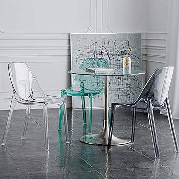 Cadeiras de Design em Acrílico Transparente: Minimalismo Moderno - inspiração