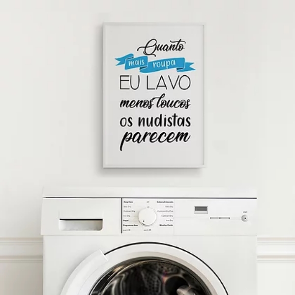 Lavanderia Criativa com Quadros e Frases Motivacionais: Inspiração Diária - detalhe
