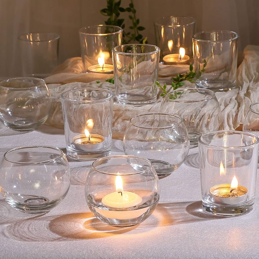 Mesa de Centro Iluminada com Velas e Castiçais - ideia