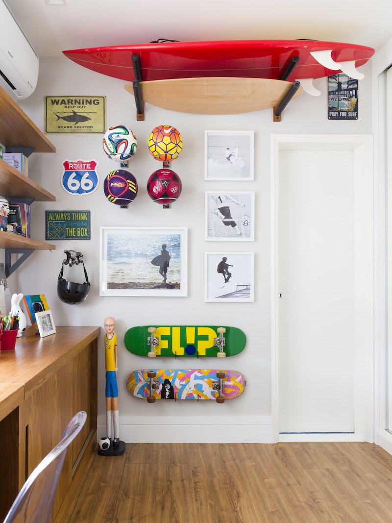 Esportes Radicais: Decoração Dinâmica com Referências ao Skate e Outros Esportes - detalhe