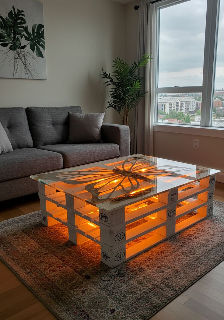 Sala 2x2 com Pallet: Móveis Criativos e Sustentáveis - detalhe
