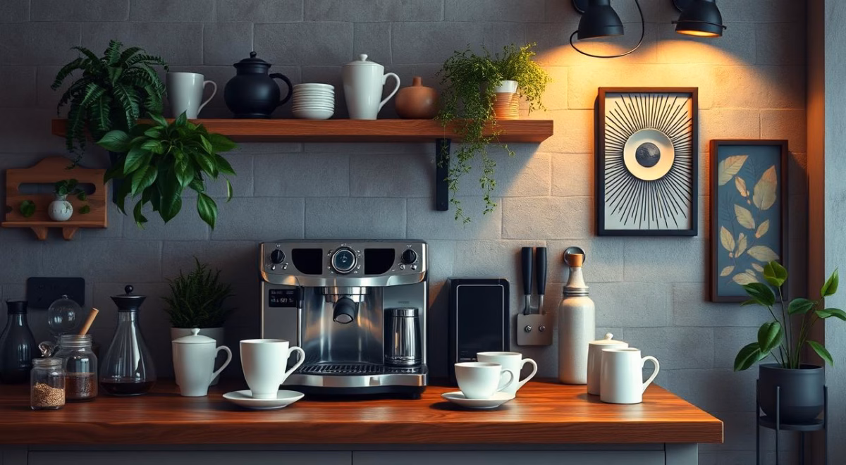 Cozinha em L com Cantinho do Café: Charme e Aconchego! - inspiração