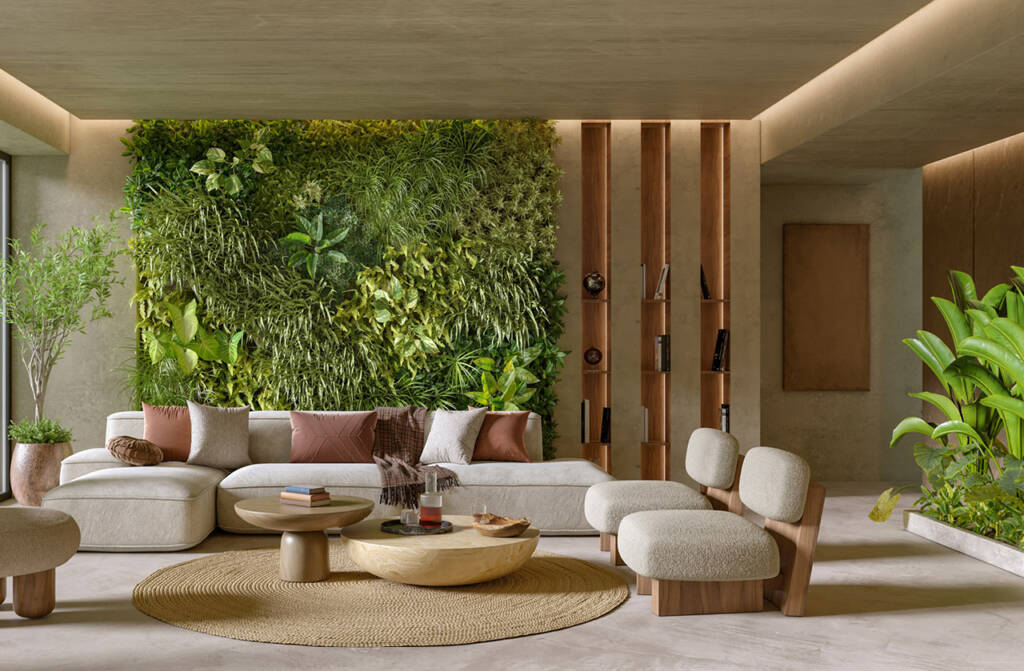 Verde Musgo e Iluminação Amarelada: Uma Sala de Cinema Aconchegante - inspiração