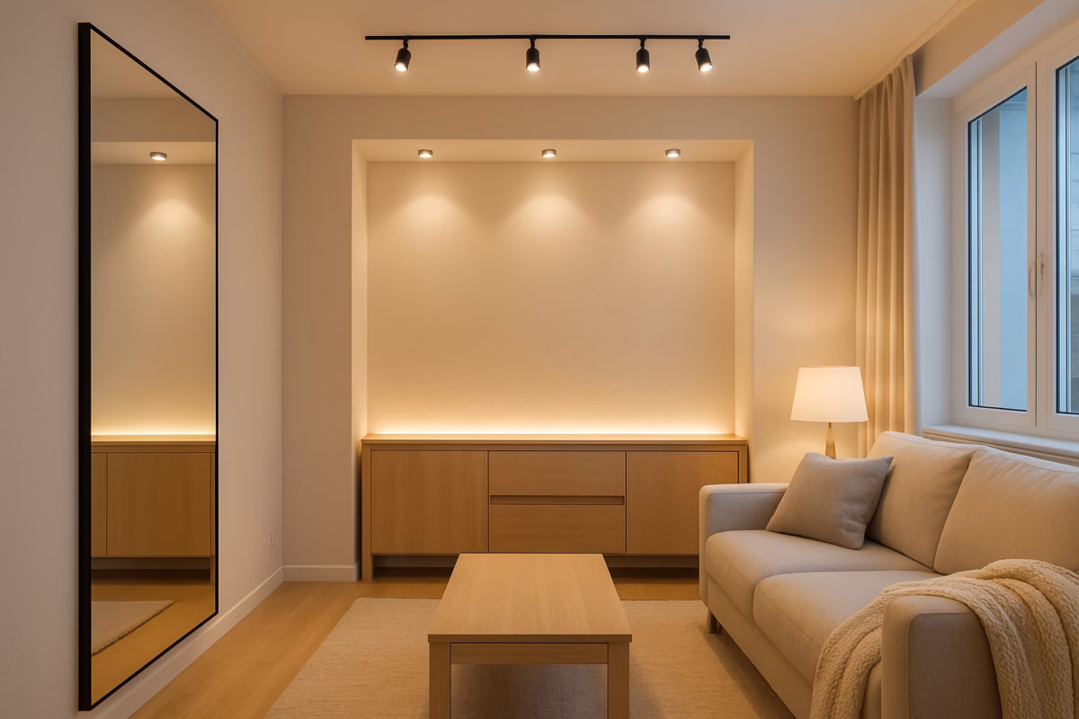 Trilho com Espelhos: Amplie e Ilumine Seus Espaços com Inteligência - ideia