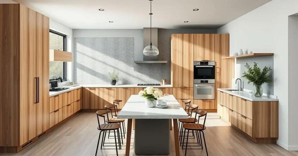 Cozinha Minimalista com Toque de Cor - detalhe