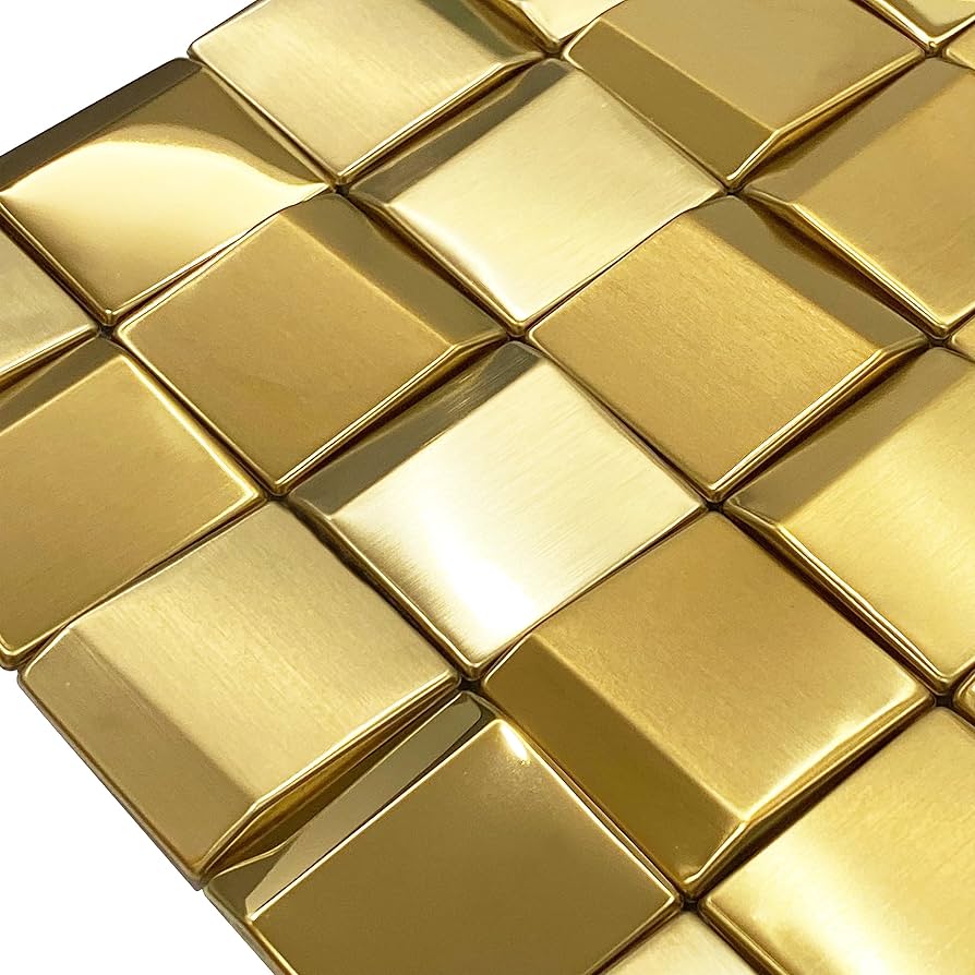 Luxo Discreto: Revestimento 3D Dourado ou Metalizado para Detalhes Glamourosos - detalhe