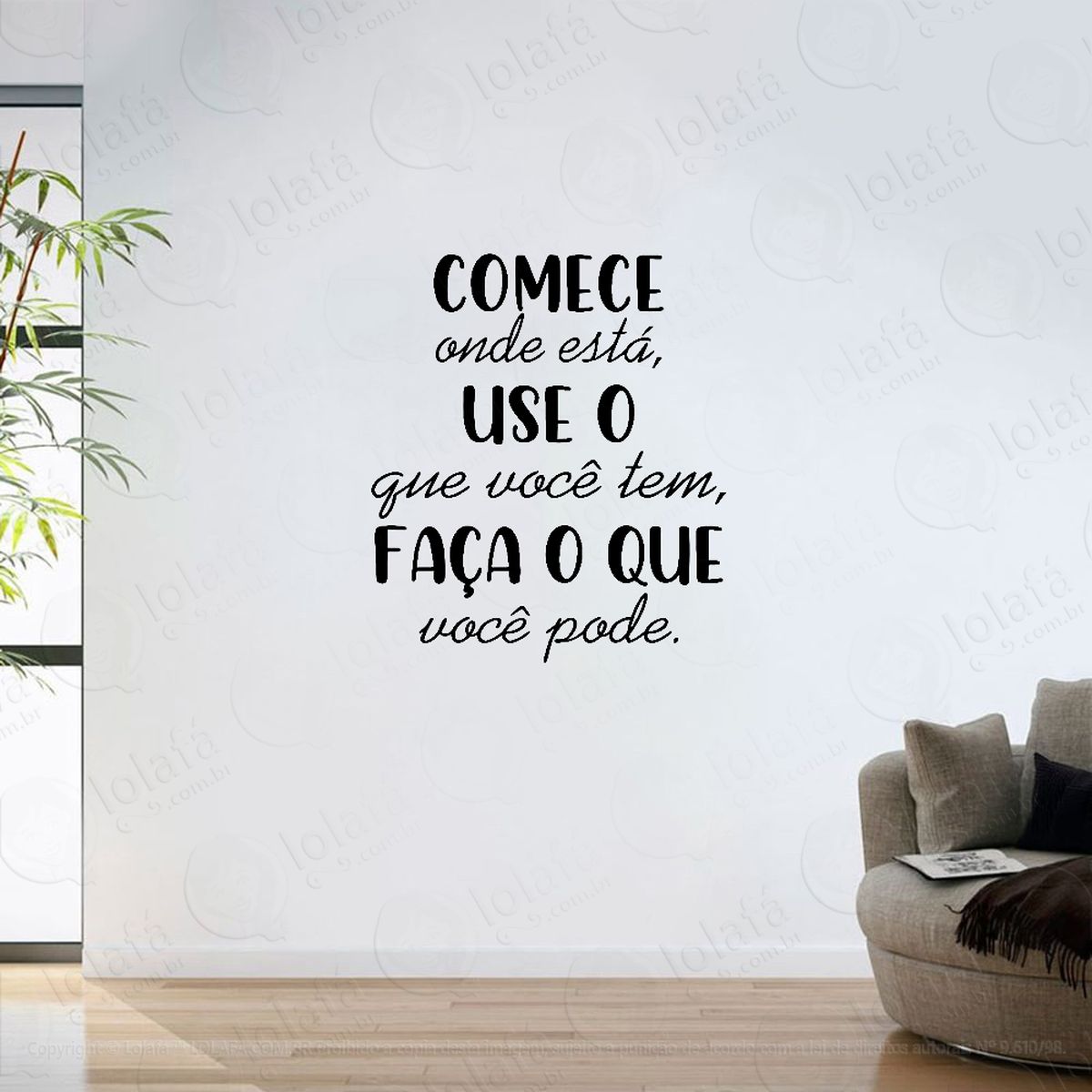 Adesivo com Frases Inspiradoras: comece o dia motivada - inspiração