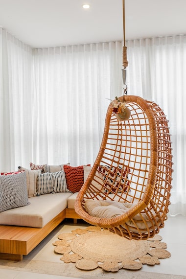 Cantinhos Relaxantes com Redes e Balanços - detalhe