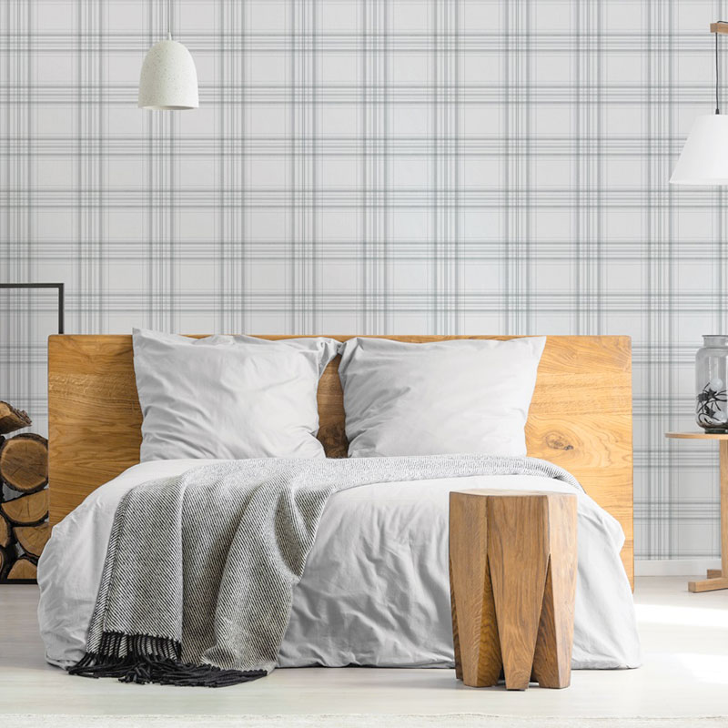 Geometria Moderna: Decoração com Papel de Parede Geométrico e Detalhes em Preto - ideia