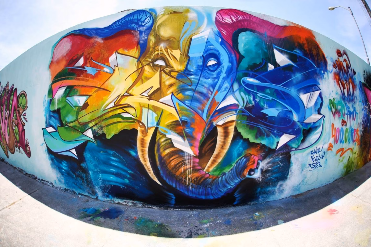 Laje com Grafitti Artístico: Uma Explosão de Cores e Atitude! - detalhe