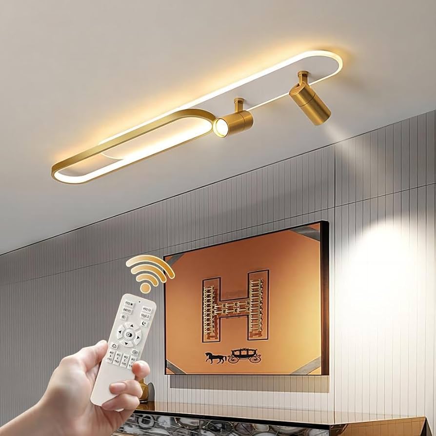 Plafon High-Tech com Controle Remoto e Ajuste de Cor: Tecnologia e Conforto ao Seu Alcance - ideia