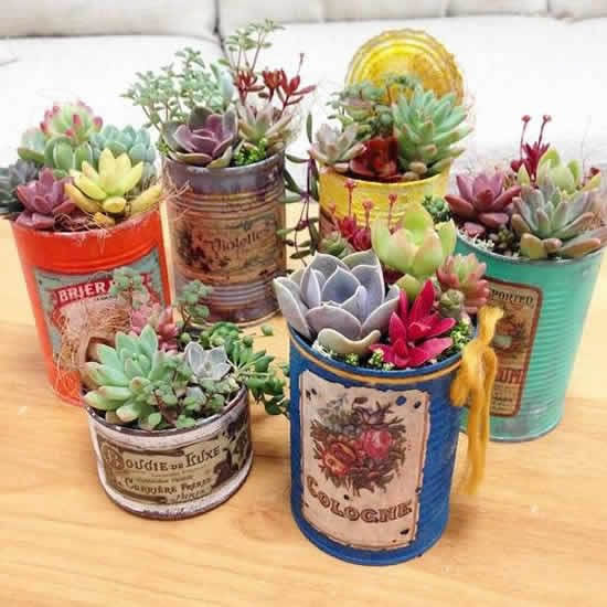 Reaproveitando Latas Decoradas: Sustentabilidade Criativa - detalhe