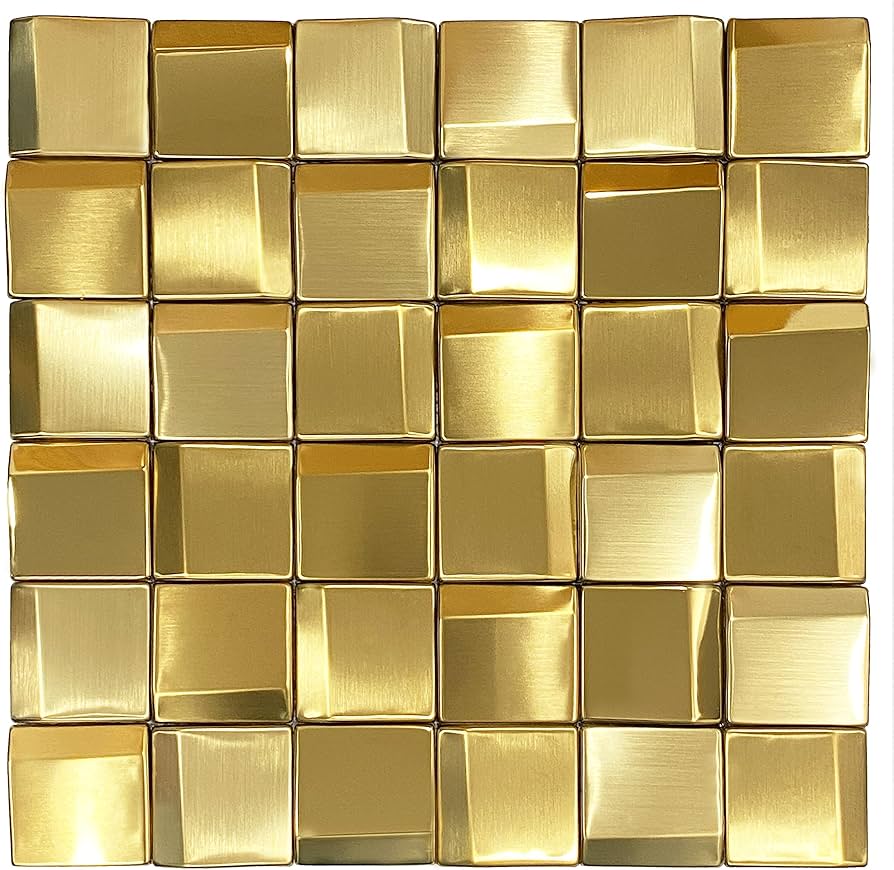 Luxo Discreto: Revestimento 3D Dourado ou Metalizado para Detalhes Glamourosos - ideia