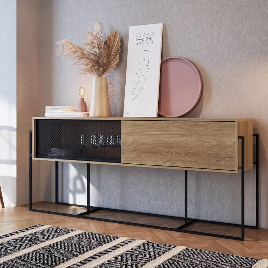 Buffet com Acabamento em Cimento Queimado: Modernidade Urbana e Estilo Industrial - ideia