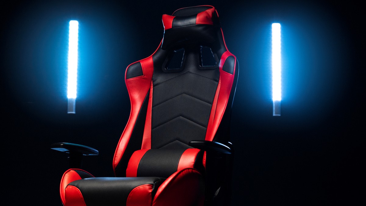 Cadeira Ergonômica Gamer com Iluminação LED Personalizável: Imersão e Estilo - detalhe