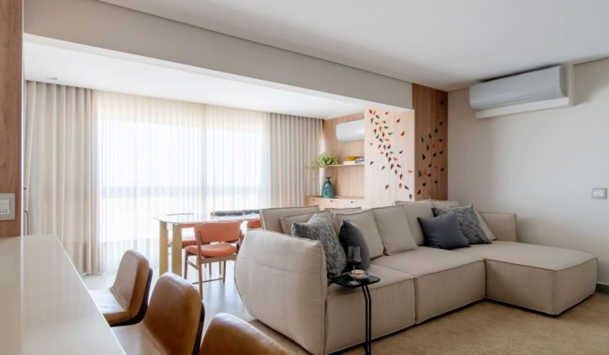 Cortineiro Estendido para Integrar Ambientes: Continuidade Visual - inspiração