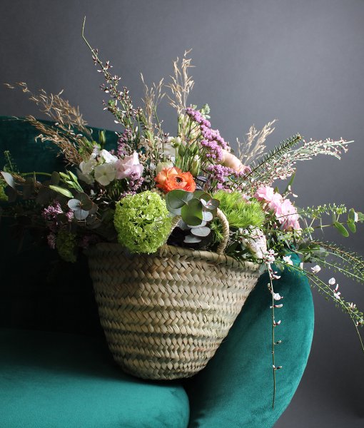 Em Cestos de Vime Trançado: Aconchego Campestre - ideia