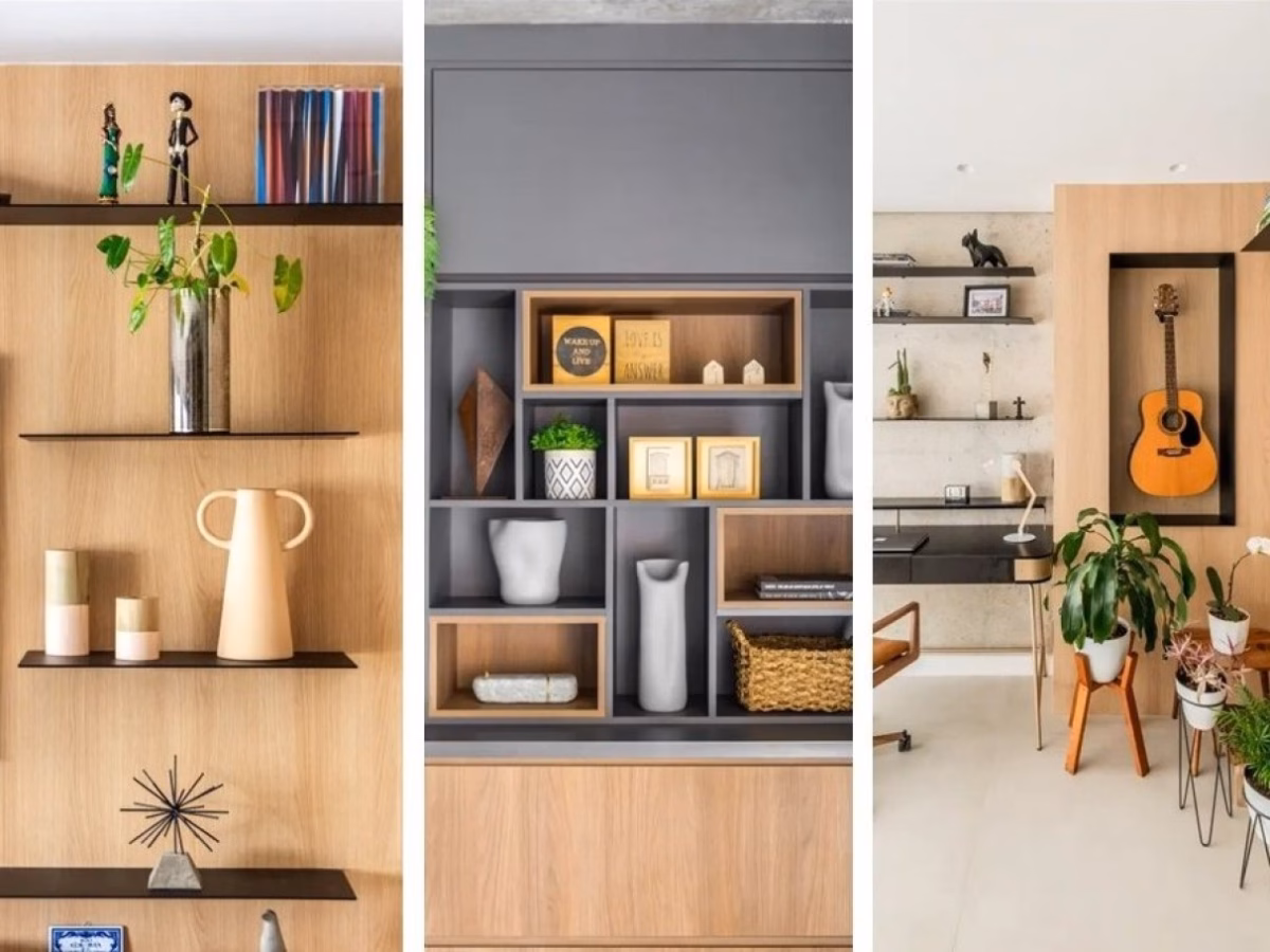 Maximização de Espaços com Nichos e Prateleiras - inspiração