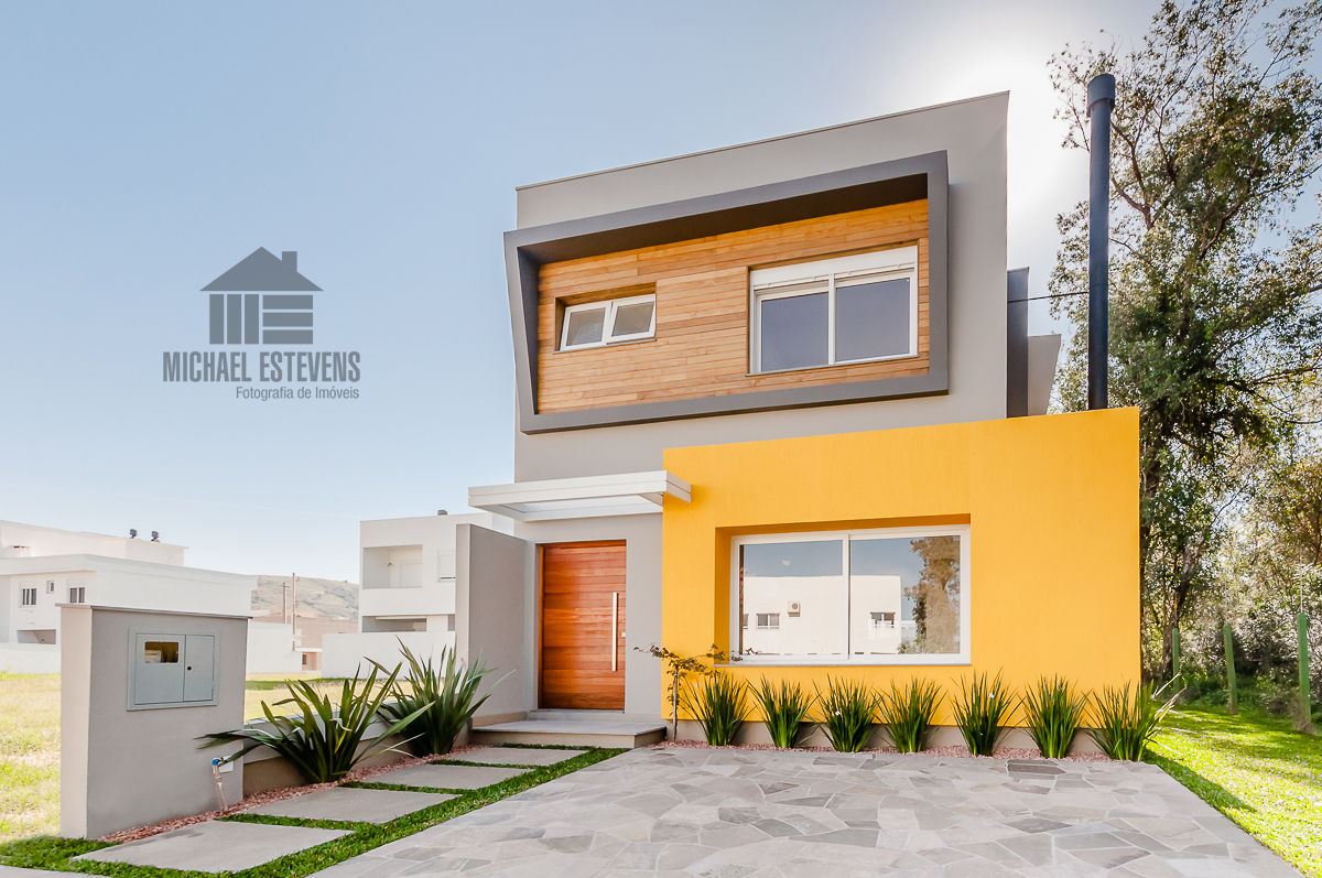 Pintura Geométrica em Tons Pastel: Arte na Sua Fachada - detalhe