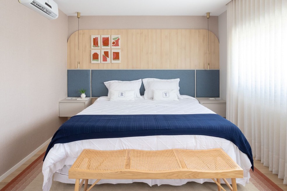 Delicadeza Escandinava: Branco, Detalhes em Azul e Madeira Clara - detalhe