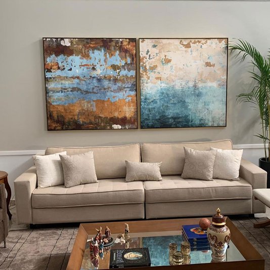 Um Toque Moderno Com Quadros Abstratos - ideia