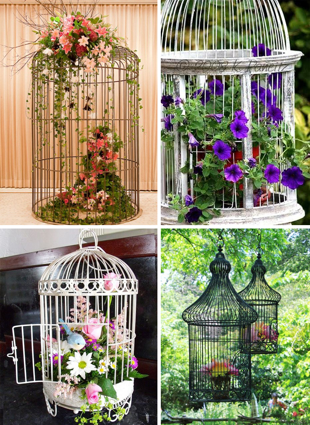 Jardim dentro de Gaiolas Decorativas: Detalhe Romântico Inesperado - inspiração