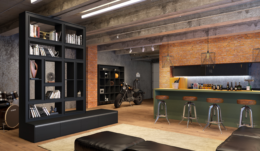 Móveis de Madeira e Cimento Queimado: Uma Combinação Urbana e Despojada - detalhe