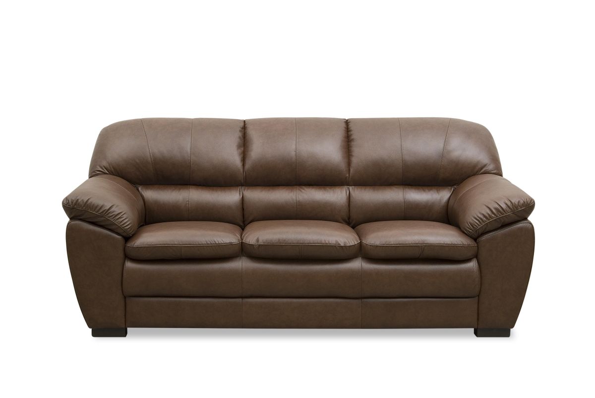 Sofá de Couro Envelhecido com Costuras Marcantes: Estilo Clássico e Resistente - inspiração