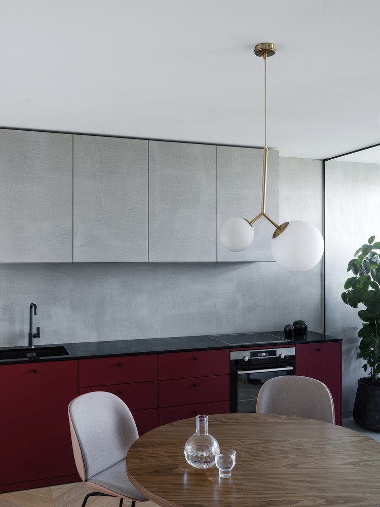 Armário de Cozinha em MDF com Textura de Cimento Queimado: Estilo Urbano e Minimalista! - ideia