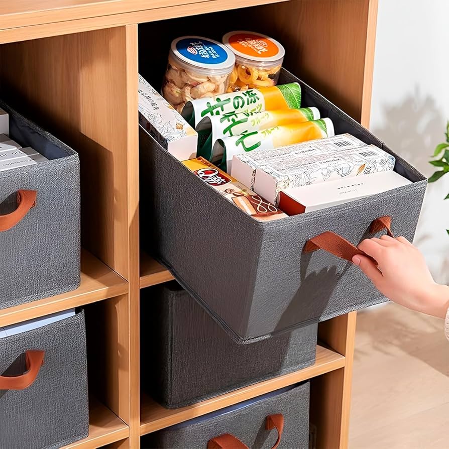 Cestos Empilháveis no Closet: Maximizando Espaço com Inteligência - detalhe