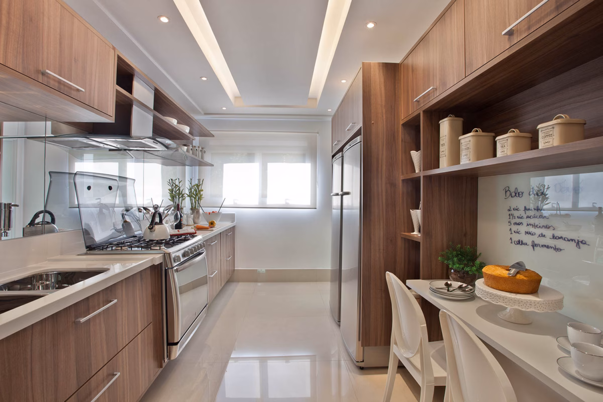 Com Piso em Porcelanato Amadeirado - detalhe