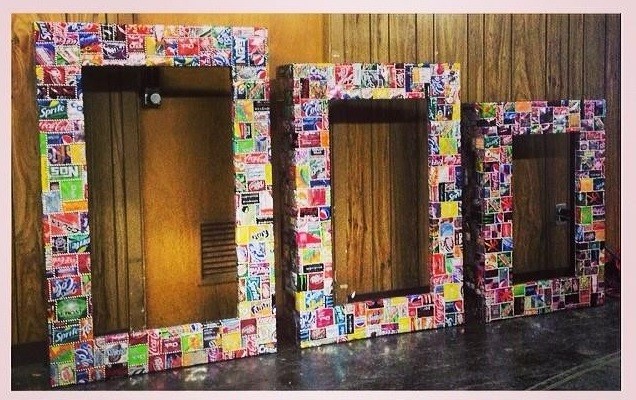 Espelhos Decorativos Feitos com Materiais Reciclados - inspiração