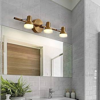 Modelo Retrô com LED Amarelado: Um Banheiro com Toque Vintage e Acolhedor - inspiração