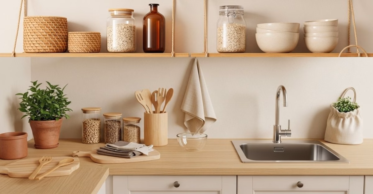 Sustentabilidade em Ação: Cozinha Ecológica com Bambu e Reuso - inspiração