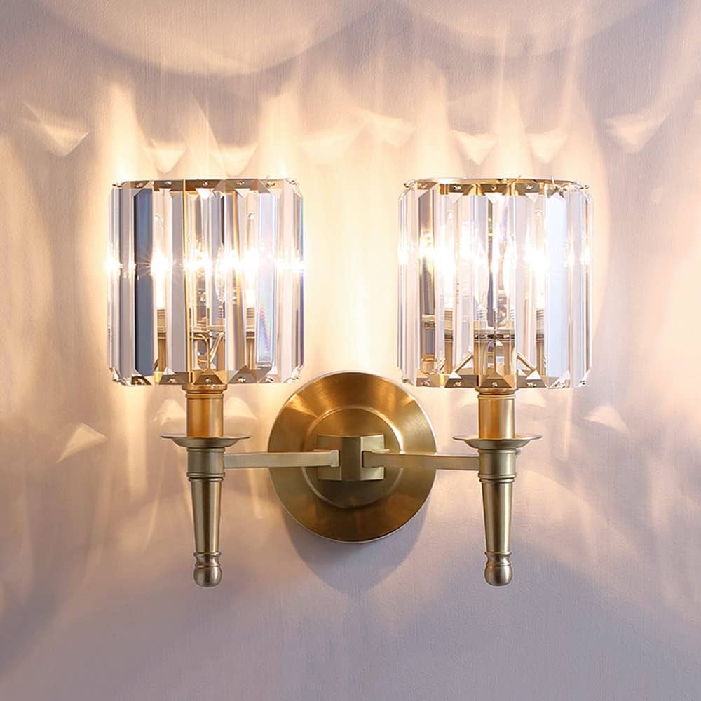 Luminosidade Dramática: Arandelas de Cristal e Cobre - detalhe