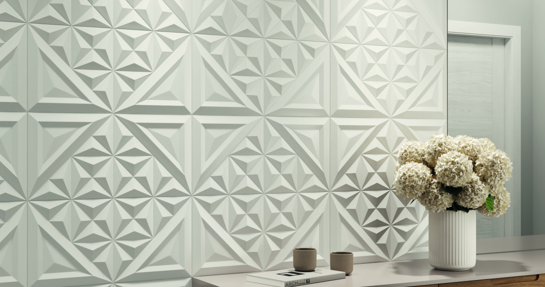 Amplitude e Leveza: Revestimento 3D Branco para Espaços Mais Iluminados - inspiração