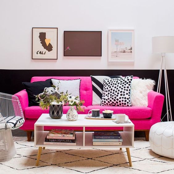 Sofá Rosa de Veludo: O Ponto Focal do Seu Ambiente - detalhe